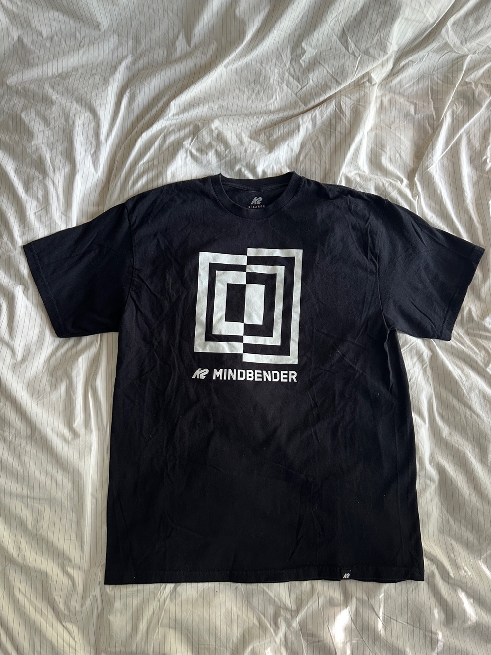 K2 Mindbender Skiing Snowboarding Graphic T-Shirt Black Men's Size XL